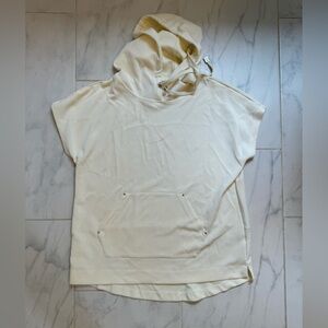 Elie tahari  pale yellow pullover hoodie